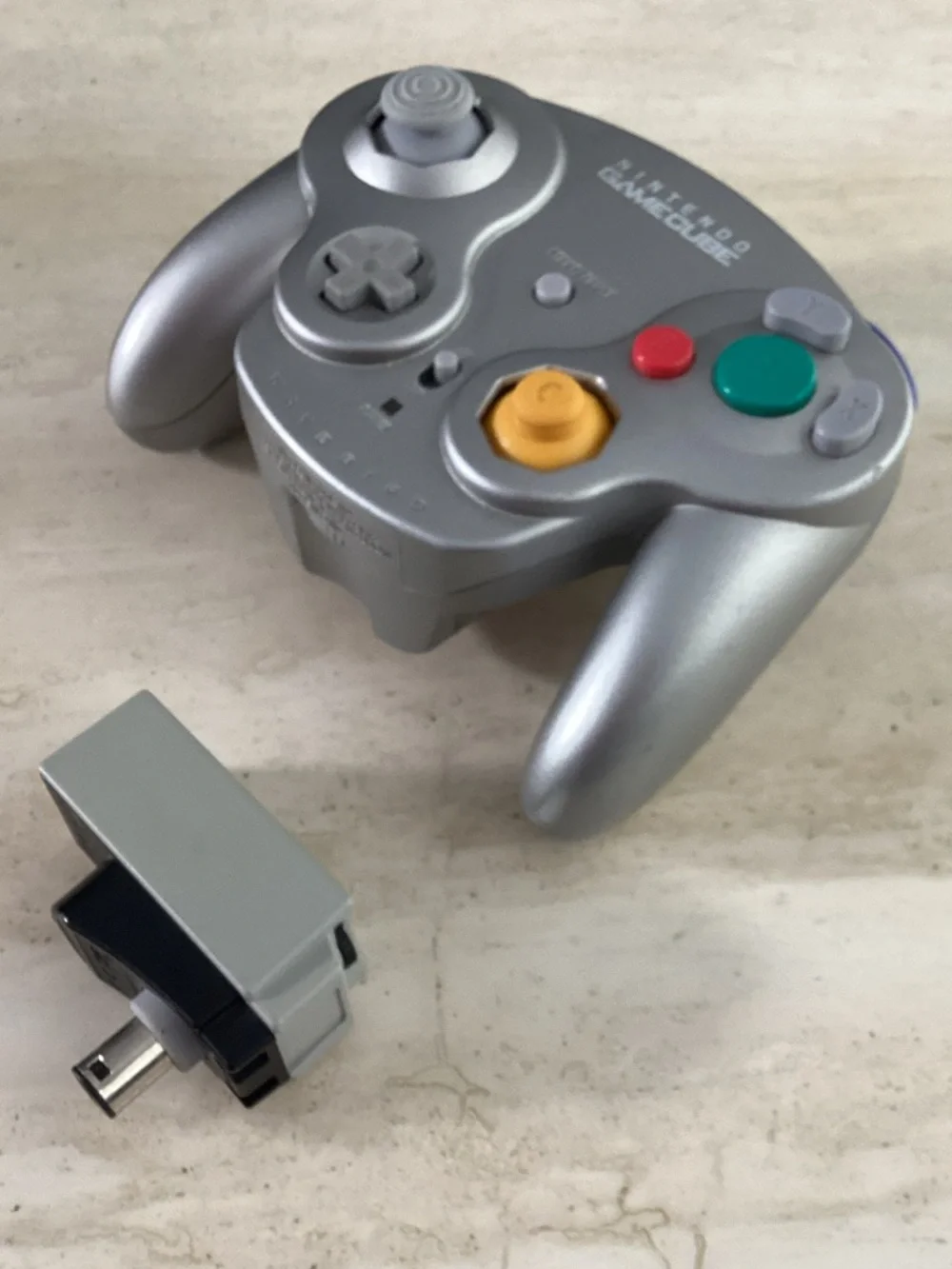 Nintendo GameCube WaveBird Wireless Controller With Dongle Receiver Silver